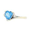 Image 2 : 14KT Yellow Gold 1.50ct Blue Topaz and Diamond Ring