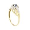 Image 3 : 14KT Yellow Gold 0.40ct Sapphire and Diamond Ring