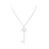 Image 1 : Tiffany and Company Sterling Silver Clover Key Pendant with Chain
