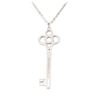 Image 2 : Tiffany and Company Sterling Silver Clover Key Pendant with Chain
