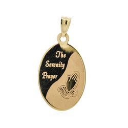 10KT Yellow Gold Serenity Prayer Charm