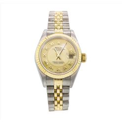 Rolex 18KT Two Tone Gold Datejust Ladies Wristwatch