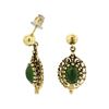 Image 2 : 14KT Yellow Gold 1.50ctw Jade Earrings