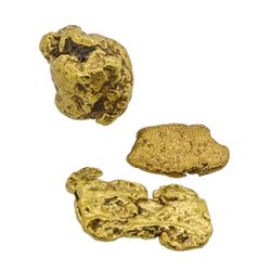 Lot of (3) Gold Nuggets 2.0 Grams