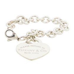 Tiffany & Co. Sterling Silver Heart Charm Bracelet
