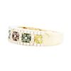 Image 2 : 14KT Yellow Gold Ladies LeVian 0.53ctw Multi-color Diamond Ring