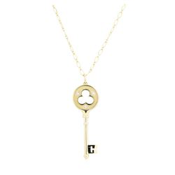 18KT Yellow Gold Ladies 0.04ct Diamond Pendant and Chain