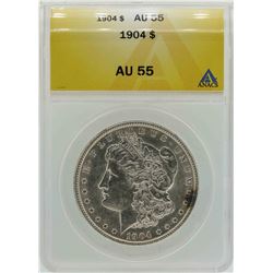 1904 $1 Morgan Silver Dollar Coin ANACS AU55