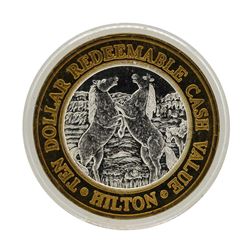 .999 Silver Hilton Reno, Nevada $10 Casino Limited Edition Gaming Token