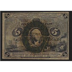 March 3, 1863 Five Cent Second Issue Fractional Note
