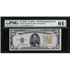 Image 1 : 1934A $5 North Africa WWII Emergency Silver Certificate Note PMG CU 64EPQ