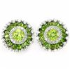 Image 1 : Natural Peridot & Chrome Diopside Earrings