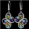 Image 1 : Natural Multi Gemstone Earring