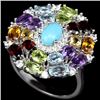 Image 1 : Natural Turquiose & Multi Gem Ring