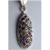 Image 1 : Natural Fancy Sapphire & Red Ruby Pendant