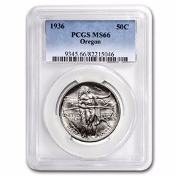 1936 Oregon Trail Half Dollar Coin PCGS MS66