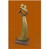 Image 4 : Hot Cast Male and Female Kissing Bronze Sculpture on Marble Base Figurine