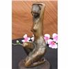 Image 3 : Nude Woman Kneels Bronze Statue on Marble Base sculpture