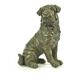 English Bull Dog Bronze Sculpture (7"X6")