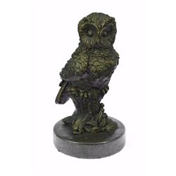 Beautiful Pure Hotcast Bronze Owl Statue (6"X3")