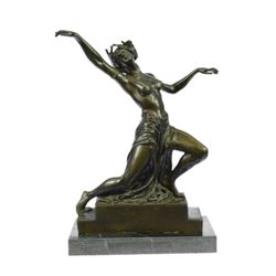 Bronze Belly Dancer Head Wreath Sculpture (15"X14")