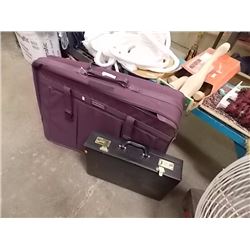 PURPLE SUIT CASE & BRIEF CASE