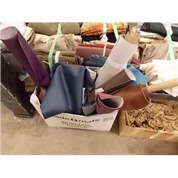 BOX OF ASSORTED LEATHER MATERIAL