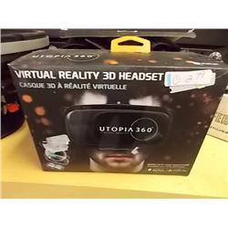 UTOPIA 360 VIRTUAL REALITY 3D HEADSET - FOR SMART PHONE