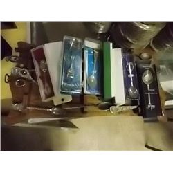 COLLECTOR SPOONS & HOLDER
