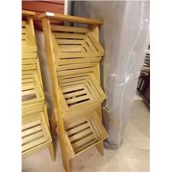 SOLID WOOD ORGANIZER - DISPLAY CABINET  - 3 BINS