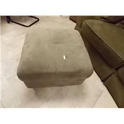 BROWN MICROFIBRE OTTOMAN