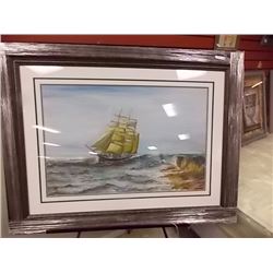 FRAMED PICTURE - TALL SHIP