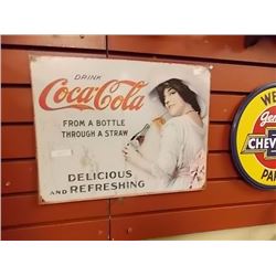 MEMORABILIA - METAL SIGN - COCA-COLA