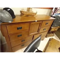 MAHOGANY SIDE BOARD - 9 DRAWER