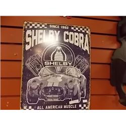 AUTOMOBILIA MEMORABILIA - METAL SIGN - SHELBY COBRA