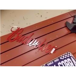 BREWER'S MEMORABILIA -HEAVY METAL SIGN - BUDWEISER