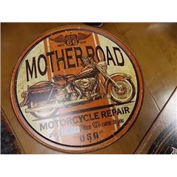 AUTOMOBILIA MEMORABILIA - METAL SIGN - MOTHER ROAD MOTORCYCLE REPAIR