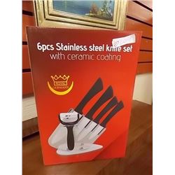 NEW STAINLESS STEEL KNIFE SET - 6 PC - GERMANY
