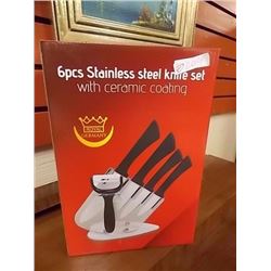 NEW STAINLESS STEEL KNIFE SET - 6 PC - GERMANY