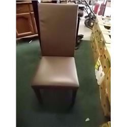 LEATHER DINING CHAIRS - 4 X BID