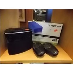 WIRELESS USB PRINT SERVER, COBRA WALKI TALKI & MORE - 4 PC - PS