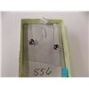 Image 3 : EARRINGS - 1.40 CT AMETHYST IN 14KT WHITE GOLD SETTING - INCLUDED CERTIFICATE $350