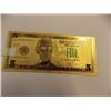 Image 2 : GOLD FOIL BILL - 24 K - USA $5 - not legal tendar