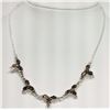 Image 2 : NECKLACE - GARNET IN STERLING SILVER SETTING - RETAIL ESTIMATE $600