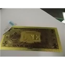 GOLD FOIL BILL - 24K GOLD - USA $1 - not legal tenedar