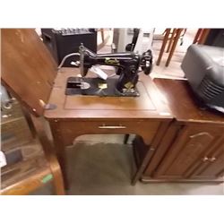 EMPIRE VINTAGE ELECTRIC SEWING MACHINE IN CABINET