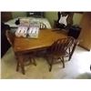 Image 1 : SOLID WOOD TABLE WITH 4 CHAIRS