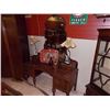 Image 2 : VINTAGE WALNUT DRESSER / VANITY - 1920'S - WITH MIRROR AND SHOULDER NOOKS