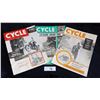 Image 1 : THREE ORIGINAL 1955 CYCLE MOTORCYCLE MAGAZINES