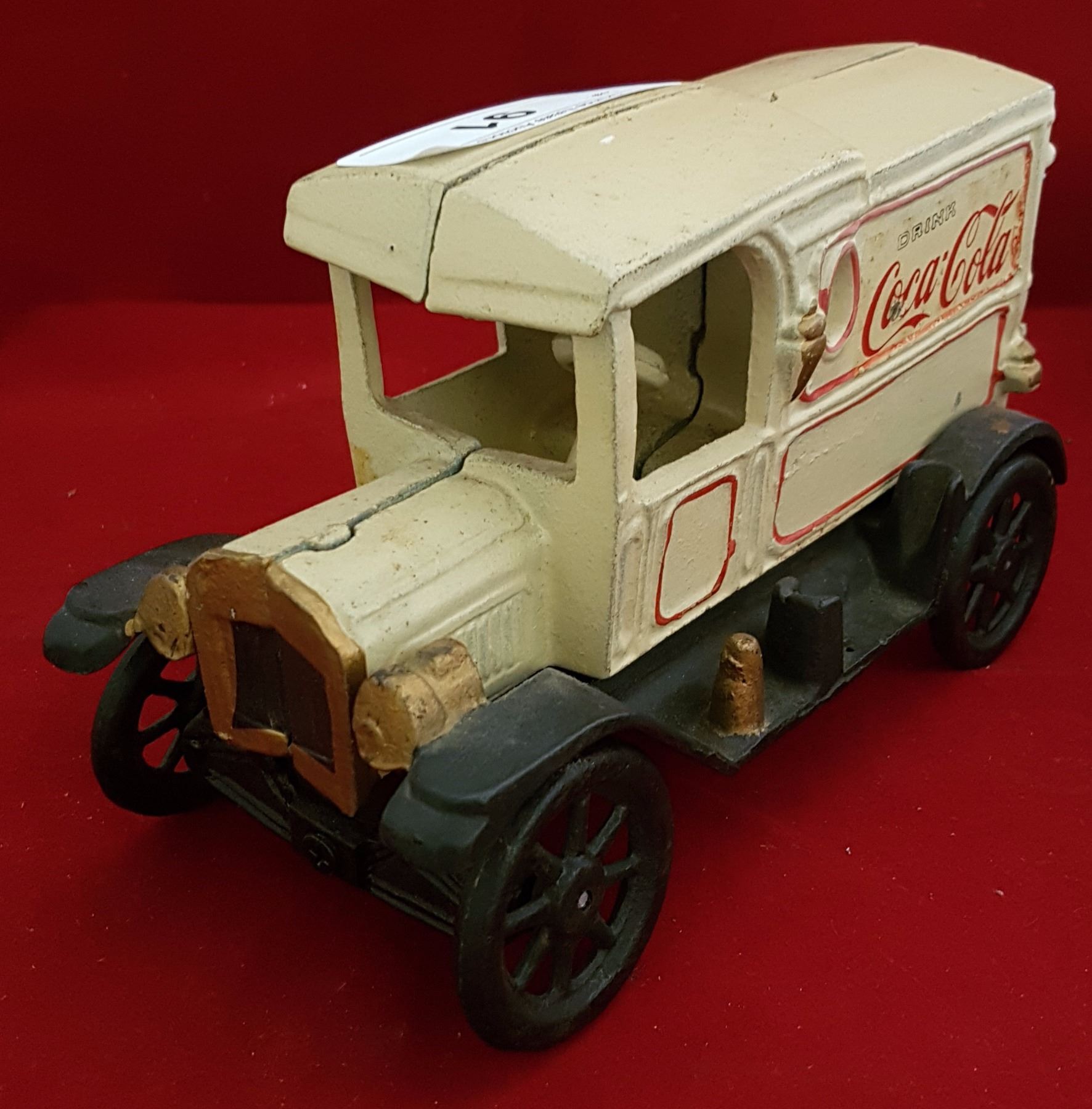 CAST IRON 1920'S COCA COLA DELIVERY TRUCK
